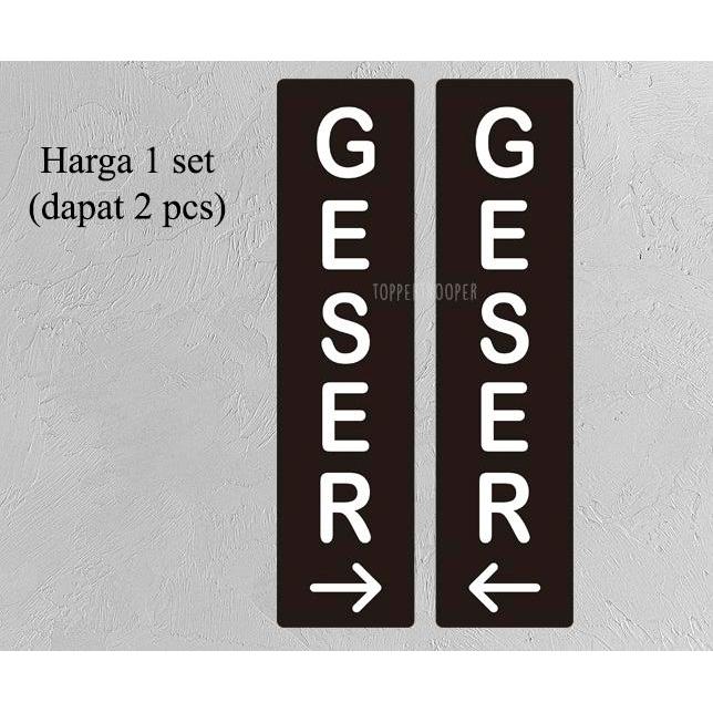 Sign Akrilik Geser Sign Borad Geser Tanda geser Tanda Pintu
