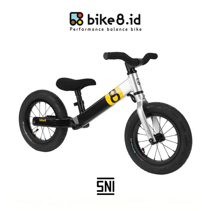 BIKE8 S-PRO Balance Bike Pushbike Sepeda Anak - SILVER BLACK