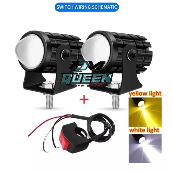 Lampu Mini Driving IGW laser foglamp d2 superbright high low mini driving lampu tembak laser BONUS