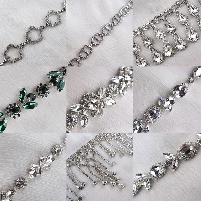 Payet Rangkai Mutiara Kristal Berlian Swarovski Mewah Fancy Mix