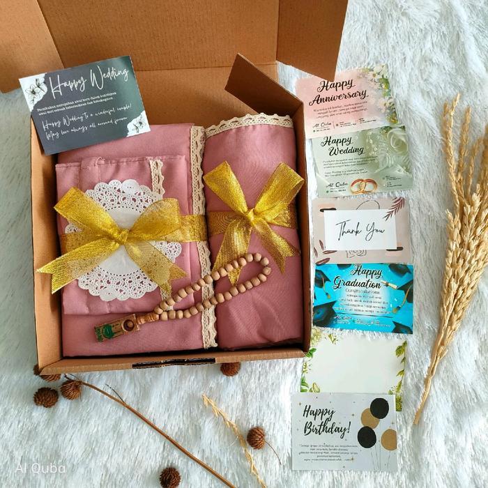 Hampers Mukenah Muslim Dewasa Traveling Free Tasbih Hadiah Ulang Tahun/Souvenir Wedding/Kado