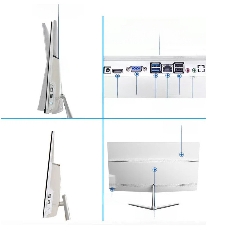 OEM 21inch Gaming PC All In One AIO Core I7 Full Setup All In One Desktop Computers With UPS Battery