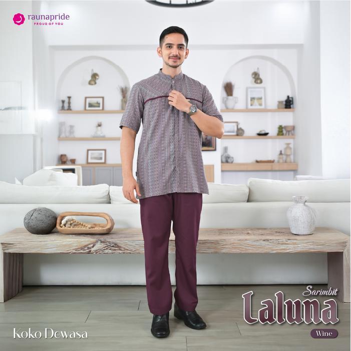 Rauna Pride - Baju Keluarga Muslim - Sarimbit Laluna Wine