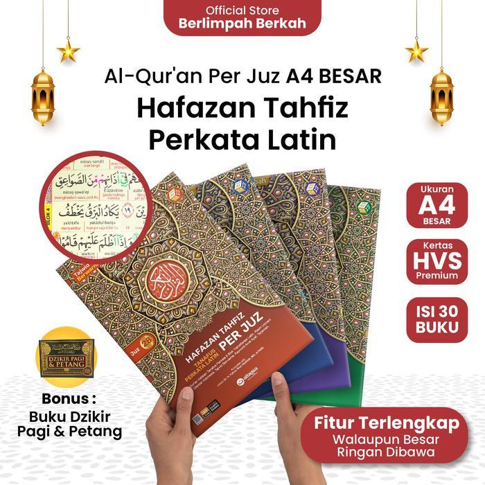 Top Al-Qur'an Per Juz Besar A4 HAFAZAN TANAFUS PERKATA LATIN alquran per juz 1 sampai juz 30 Ukuran