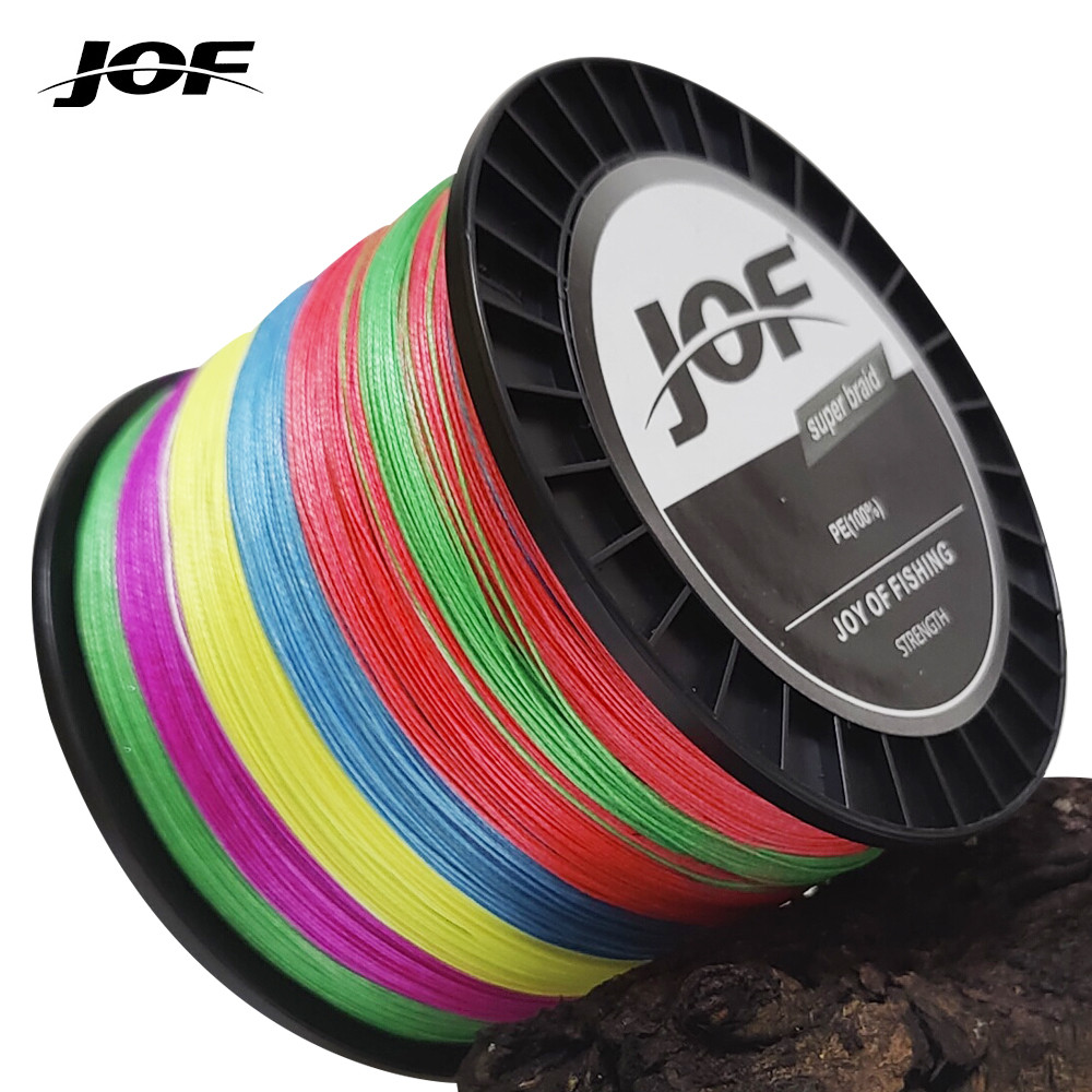 JOF 300m 500m 1000m 8 Strands Super Strong Japan PE Braided Fishing Line Multifilament Braid Thread