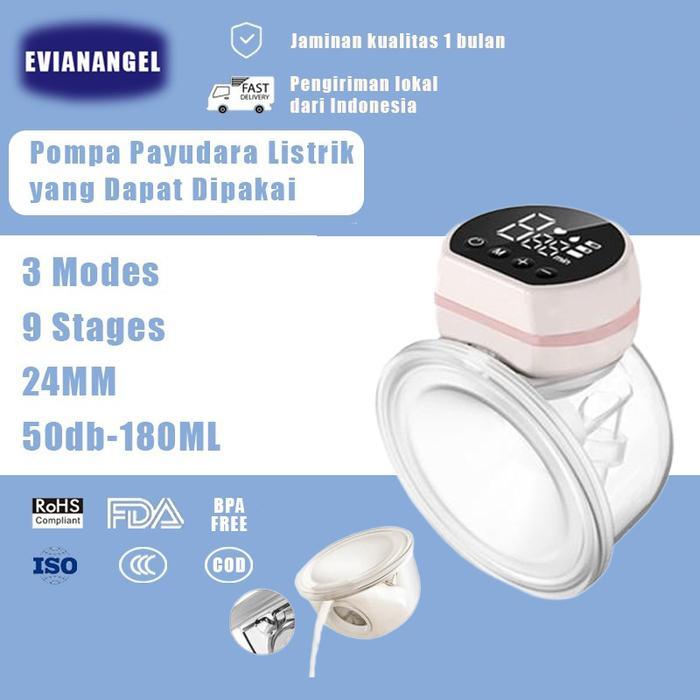 EVIANANGEL EB12 Pompa Payudara Elektrik, Pompa Payudara Elektrik Portabel, Pompa ASI Otomatis