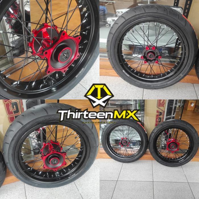 Wheelset Wheel Set Ban Velg Supermoto CRF 150 L Expedition Scarlet