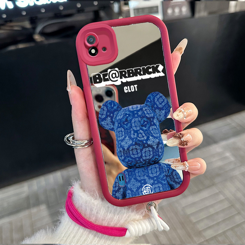 Casing Hp untuk Realme C20 C20A C11 2021 C11 2020 Case Casing beruang pola Silikon Softcase Kasing H