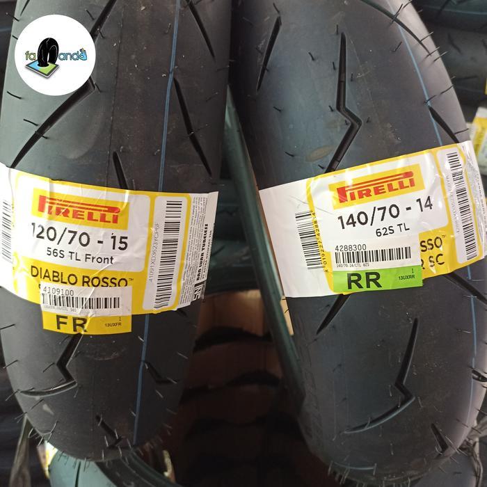Paket XMAX & Forza Ban motor PIRELLI DIABLO ROSSO SCOOTER SC 120/70 R 15 & 140/70 R 14 Motorcycle