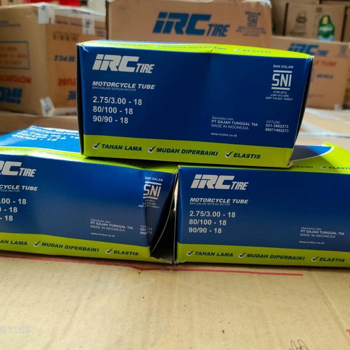 BAN DALAM IRC 275/300-18,(80/100,90/90-18) BAN DALAM MOTOR RING18 IRC