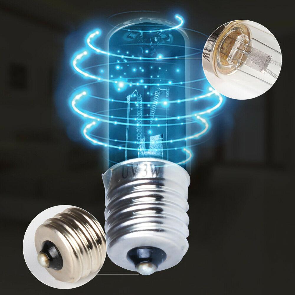 DC 10V 3W E17 Screw UVC Ultraviolet Germicidal Lamp Disinfection Sterilizer UV Light Bulbs Kill