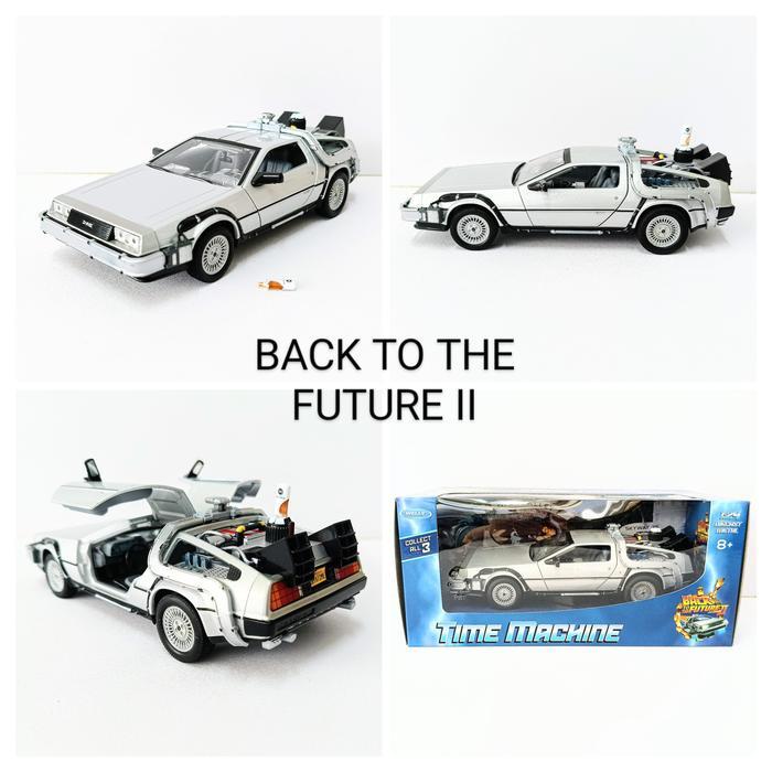Diecast Welly 1:24 Delorean Time Machine - Back To The Future Pasti Diskon