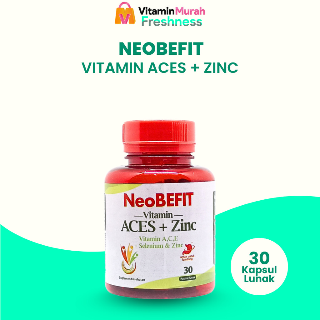 NeoBEFIT Vitamin A C E Selenium + ZINC ISI 30 & 100 KAPSUL LUNAK