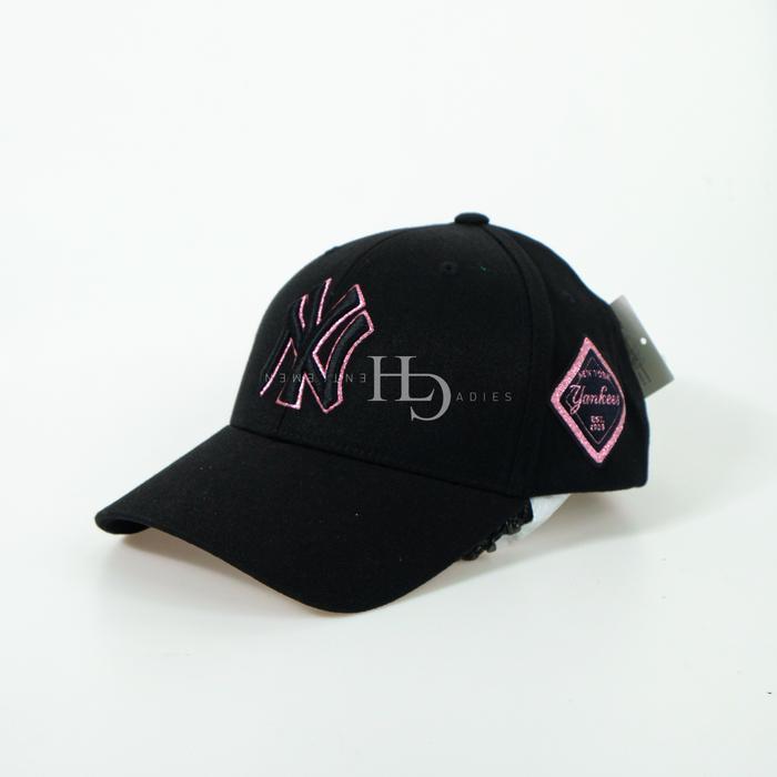 New Mlb Ny Yankees Stamp Ball Cap Black/Pink (3Acp8501N-50Bks)