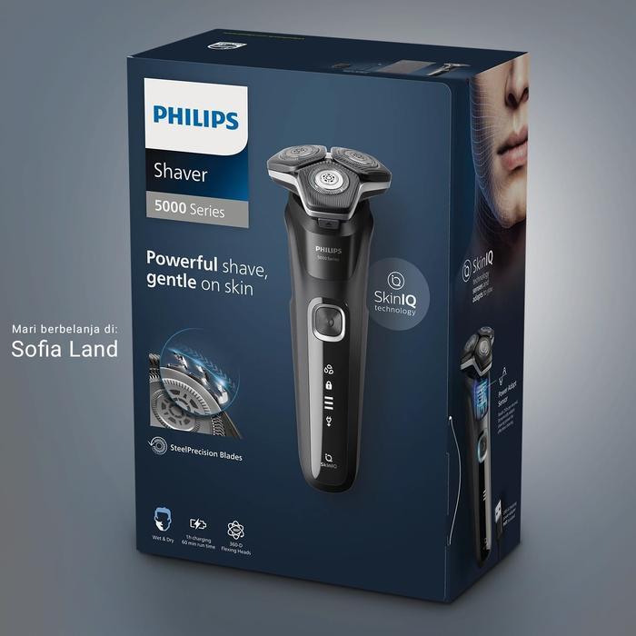 Philips S5898/17 Series 5000 SkinIQ S 5898 Pencukur Listrik 3-in-1 Hitam