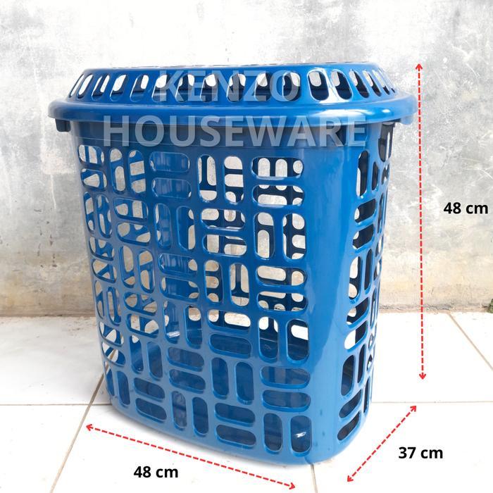 KERANJANG BAJU KOTOR PLASTIK KERANJANG LAUNDRY PLASTIK TUTUP BESAR TEBAL SERBAGUNA