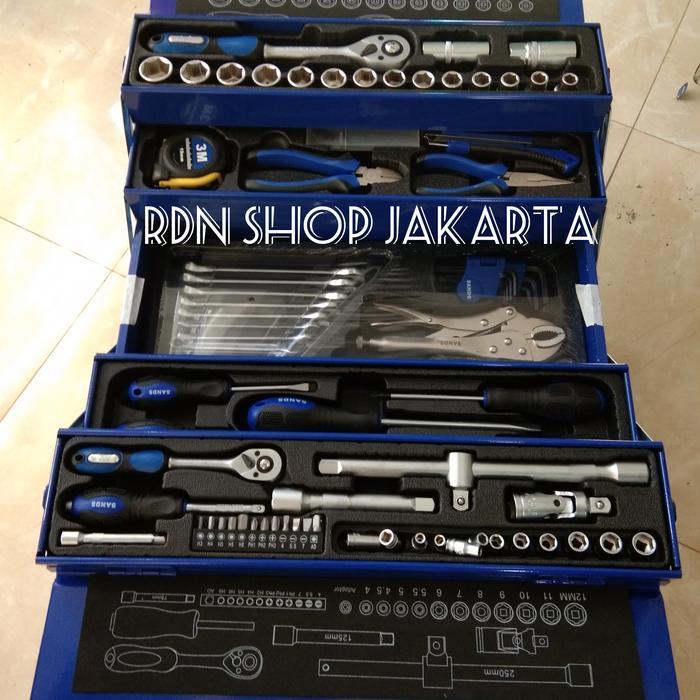 Tool kit set 91 pcs SANDS with metal case Tool box set 91 pcs lengkap