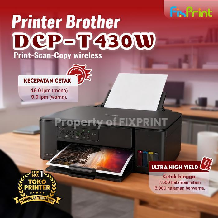 TEREMURAHTERLARIS READY SILAHKAN DIORDER PRINTER BROTHER DCP-T430W PRINT SCAN COPY DCP T426W / DCP