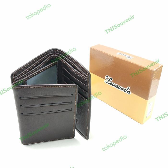 Dompet Minimalis Dompet Pria Kulit Asli Leonardo