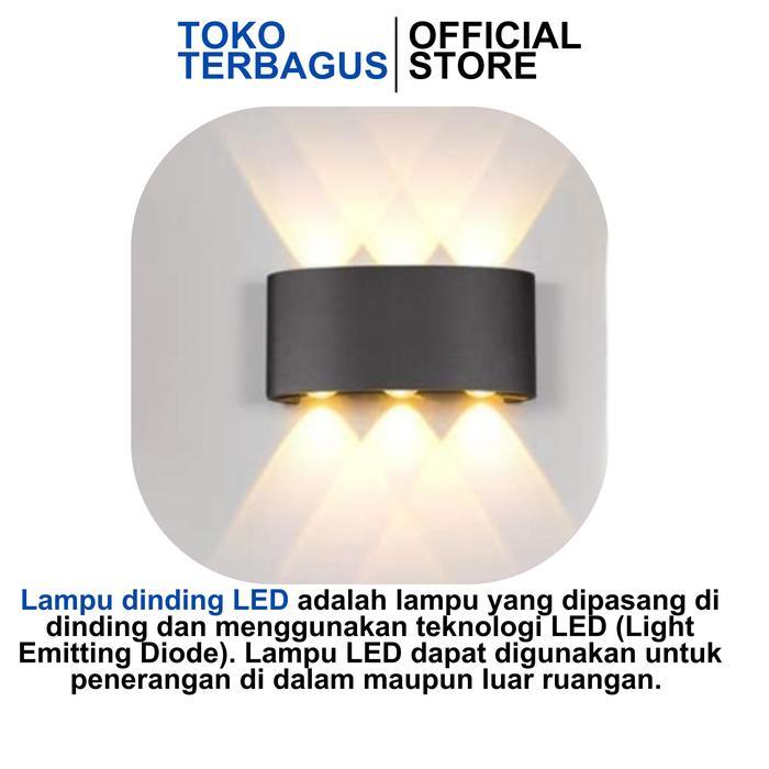 Lampu Dinding Minimalis Hitam Wall Lamp Indoor Outdoor Berkualitas