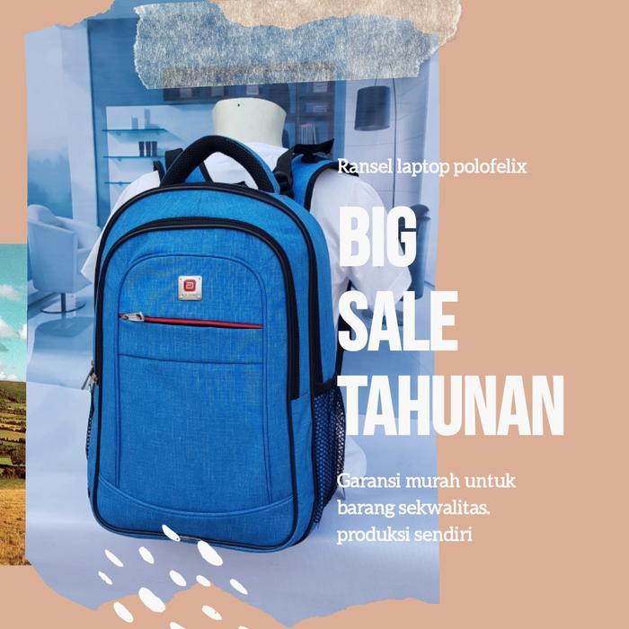 Eiger - Tas Ransel Laptop Bisnis Kerja Kuliah Sekolah Sport Hitam