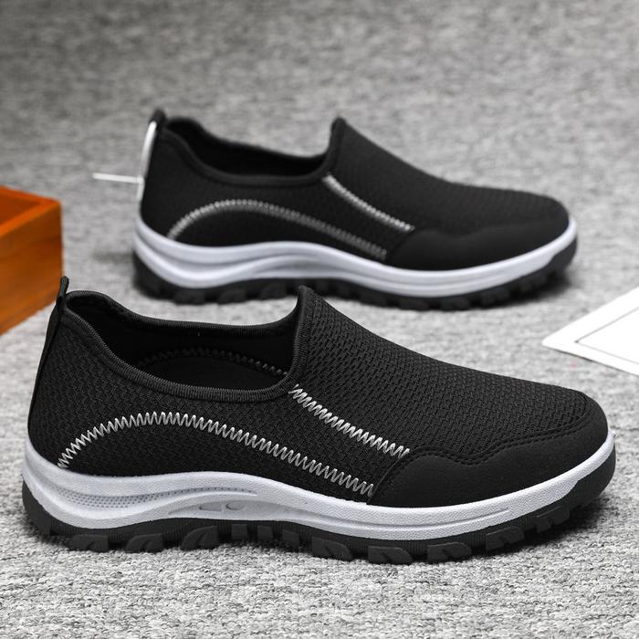 Eiger - Sepatu Slip On Pria Hitam Sepatu Kasual Running Sneakers Mc603