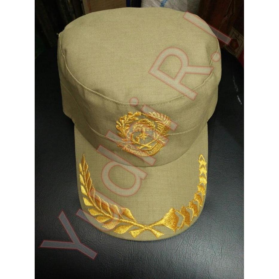 ASLI TOPI PNS WARNA KHAKI ( KOM) GOL.ESELON 4 READY STOCK