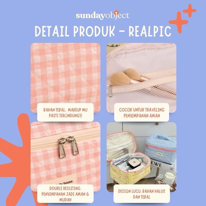 Sundayobject - Pouch Make Up / Tas Make Up/ Tas Kosmetik / Make Up Bag Besar #Gratisongkir