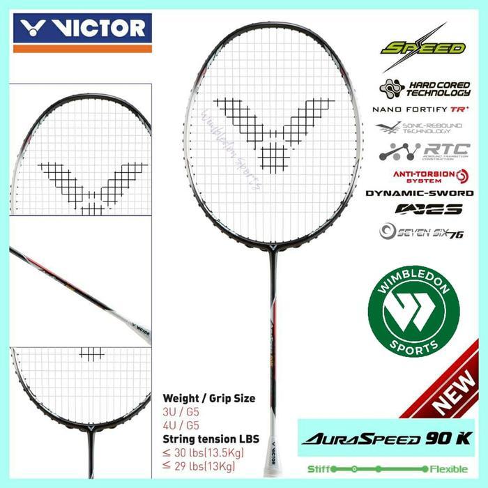 Terlaris Raket Badminton Victor Aura Speed 90K /Raket Victor Ars 90K/ Auraspeed