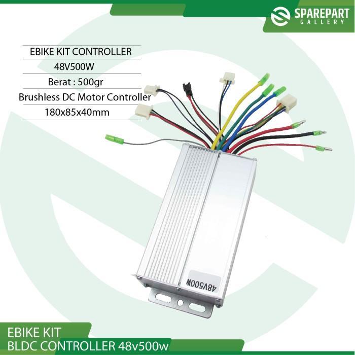 Promo Controller Ebike Kit Bldc 48V500W Controller Sepeda Dan Skuter Listrik
