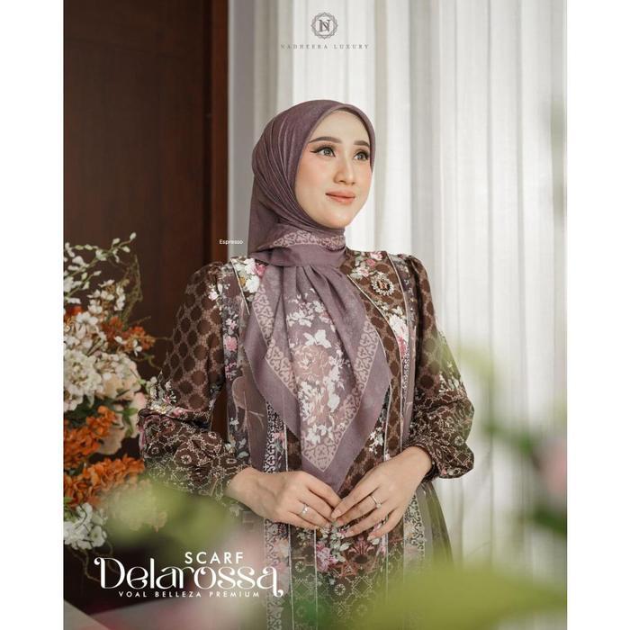[Bisa Cod] Delarossa Dress Midi Style 2 Nadheera Luxury Rompi Outer Inner Gamis Delarosa Brukat