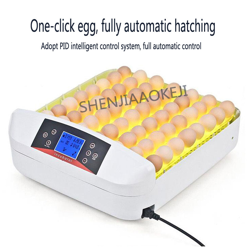 Terbaru 56 eggs home incubator Automatic incubator Egg hatching machine 110/220V One-button LED egg 