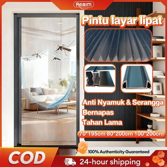 [Anti nyamuk] Pintu kawat geser sliding Anti nyamuk Udara Lancar & Sejuk Pintu geser Bernapas dengan