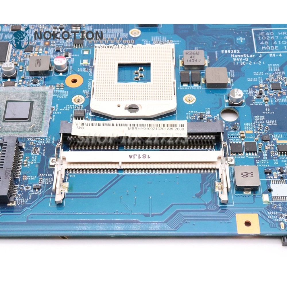 NOKOTION For Acer aspire 4750 4750G 4755G Laptop Motherboard HM65 DDR3 GT520M MBRHY01002 10267-4