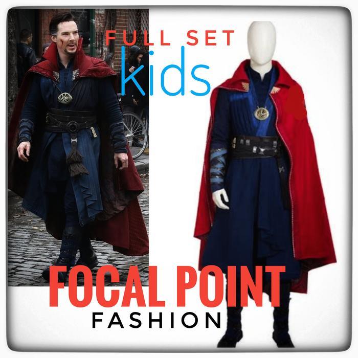 SIAPKIRIM kostum Doctor strange Marvel anak superhero cosplay Hoween Costume READY STOCK