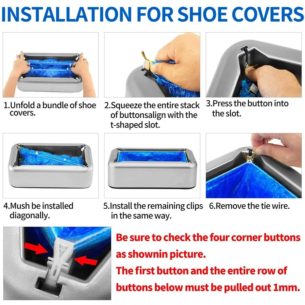 Automatic Shoe Cover Machine Smart Overshoes Dispenser T Buckle Shoe Cover Disposable PE Waterproof