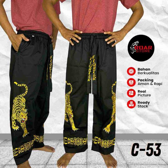 Best Seller Celana Silat Bordir Hitam Panjang Pangsi Kombor Untuk Latihan Pria Dewasa Bahan American