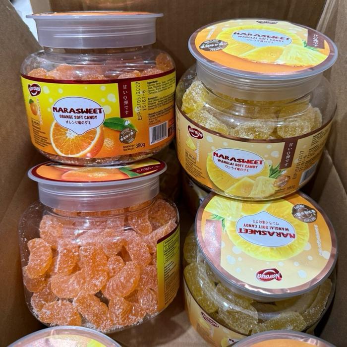 Permen Jelly Jeruk / Nanas / Mangga Naraya 380Gr Termurah