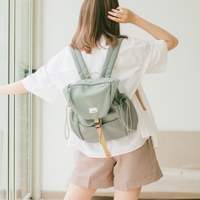 Evroa Nancy Medium Backpack Canvas Tas Mini Ransel Ipad, Notebook 12 inch Backpack Wanita Canvas