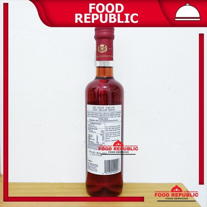 Exclusive Sale Bertolli Red Wine Vinegar 500 Ml / Cuka Anggur Merah Import Italy Terlaris