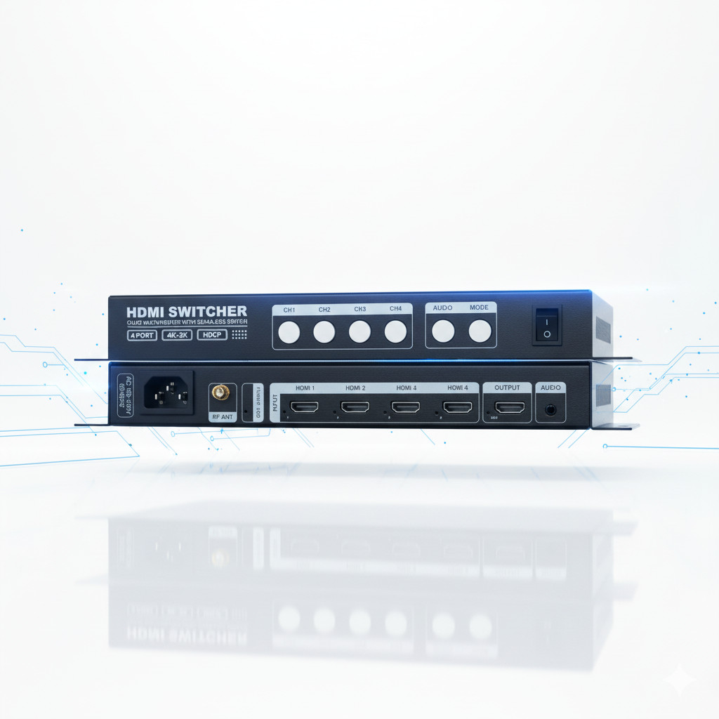 4K HDMI Multiviewer 4x1 Quad Screen Multiviewer 4x1 4 in 1 out HDMI Multi-Viewer Seamless Switcher