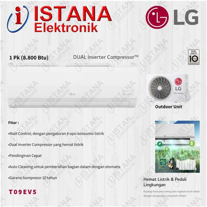 LG AC DUAL INVERTER WATT CONTROL 1 PK T09EV5