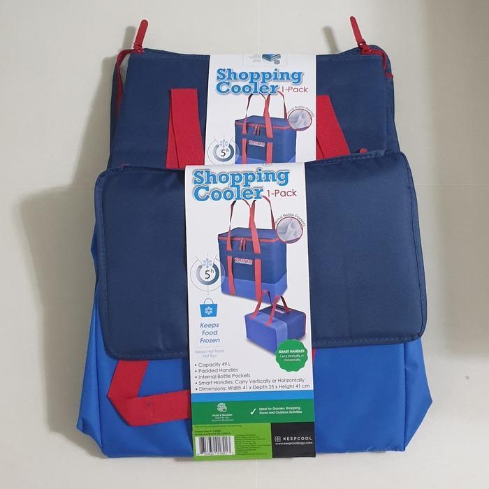 Costco Shopping Cooler Bag Tas Makanan Beku Tas Belanja Grocery Travel Cooler Bag Tahan Dingin 5 Jam