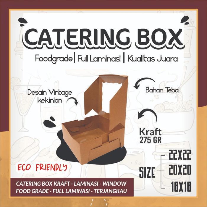 Box Catering Window Craft Kotak Kue Cake Box Brownies Dus Kue Laminasi