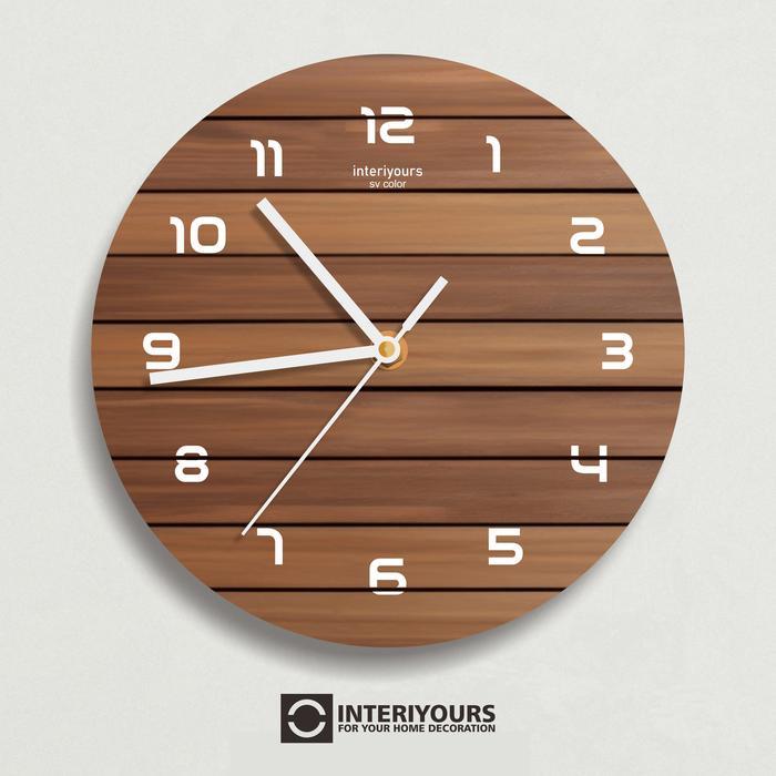 Jam Dinding Kayu Besar Estetik Handmade