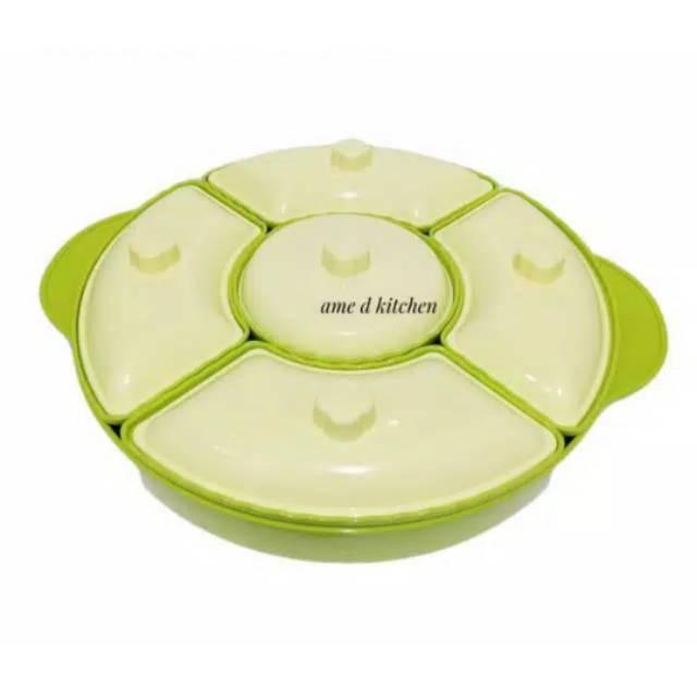 Prasmanan bulat golden sunkis hijau