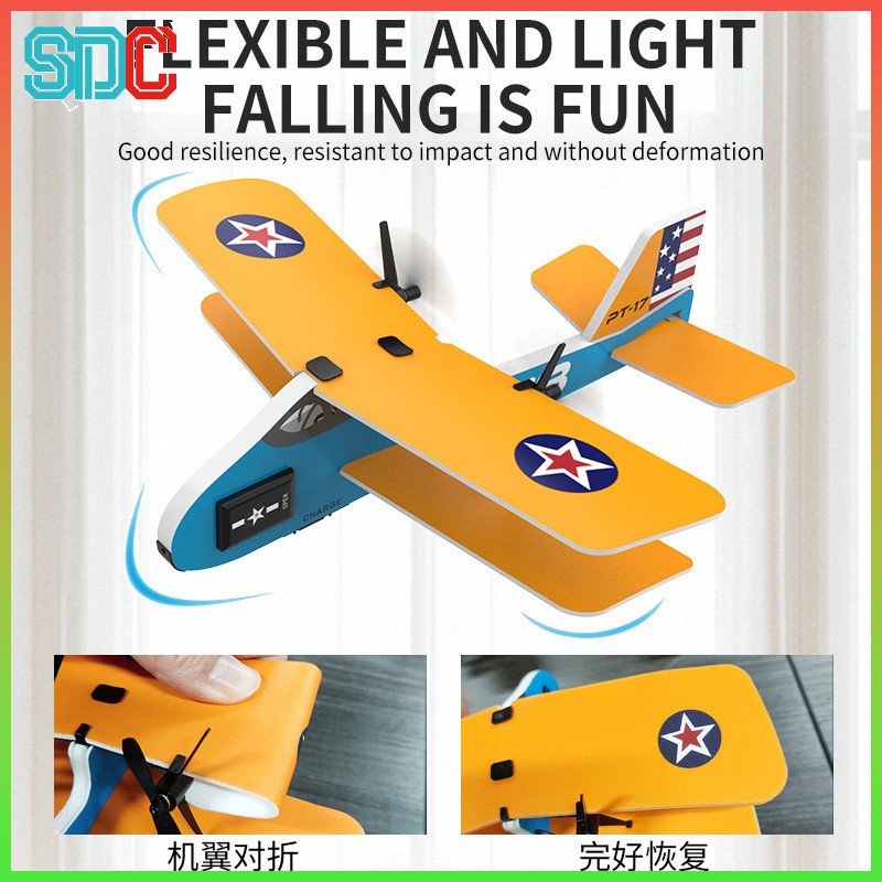 Teeggi RC Foam Aircraft 2.4G Radio Control RC Glider With cool lights RC Plane EPP Foam Flying