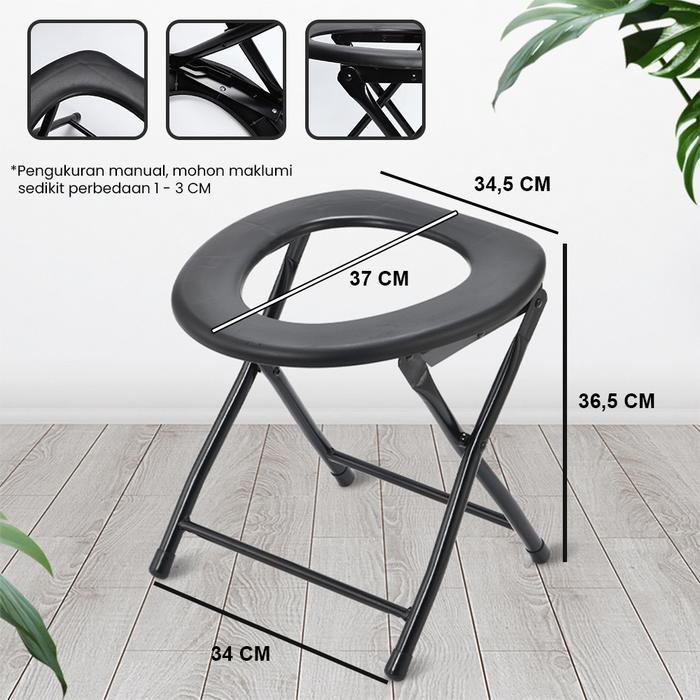 Kr Kursi Toilet Wc Duduk Portable Foldable Bagi Orangtua Dan Ibu Hamil