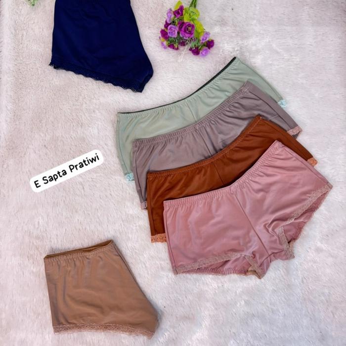 PROMO 6 pcs CD HOTPAN POLOS // HOT PANT // CD BOXER JUMBO POLOS Wanita Shorts Celana