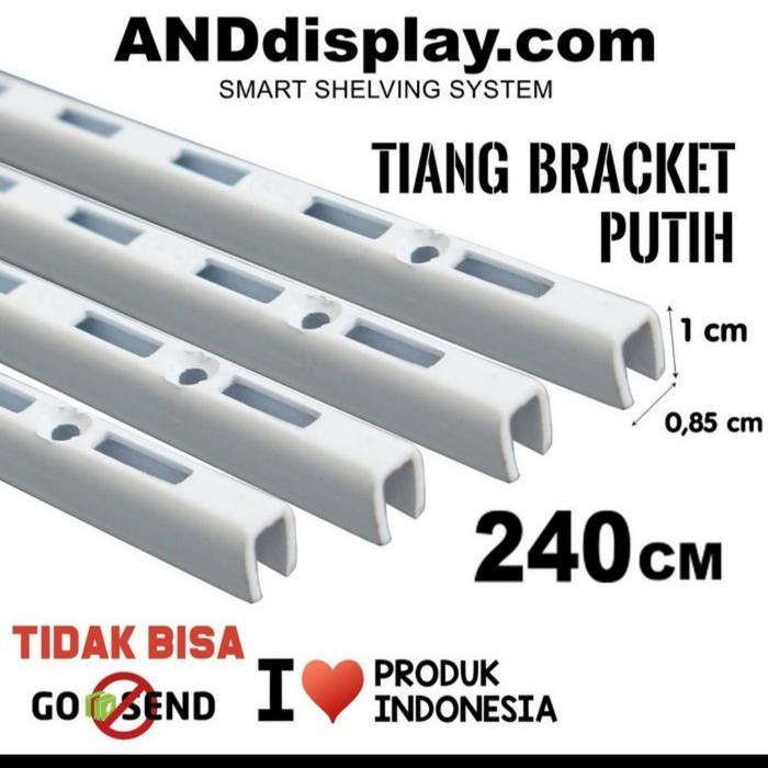 SALE TIANG BRACKET RAK 240CM BRACKET AMBALAN KACA KAYU TERMURAH